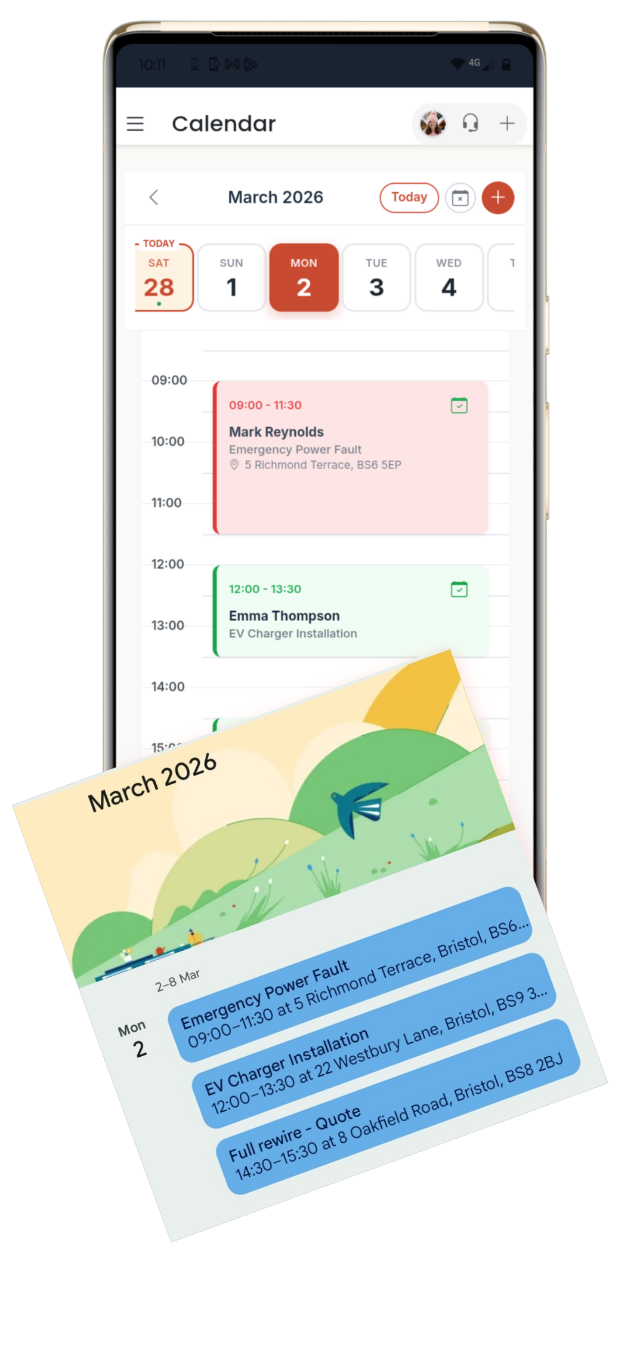 Calendar fills with booked jobs